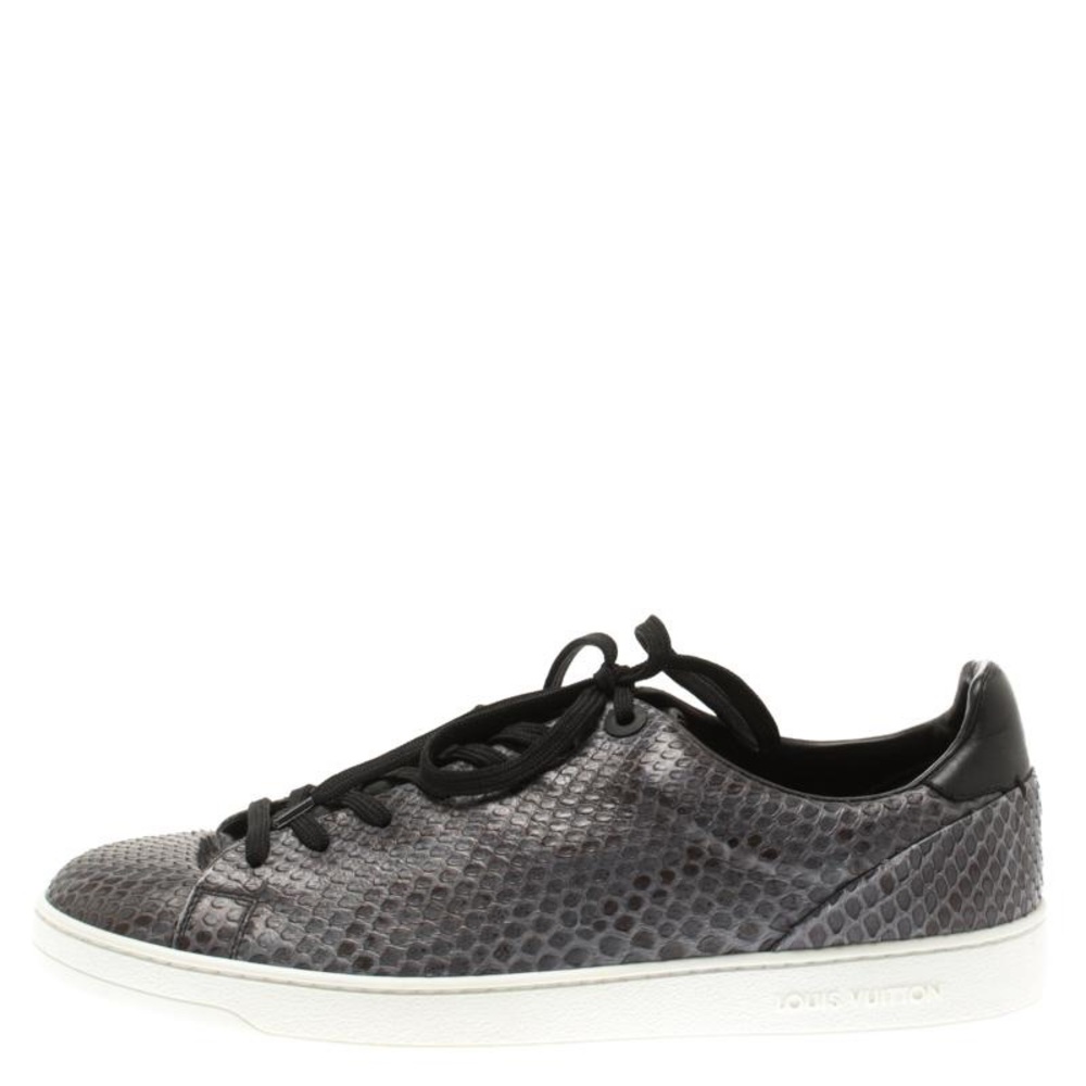Louis Vuitton Grey Python Leather Front Row Shoes